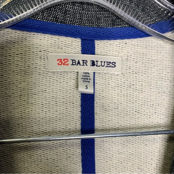 32 Bar Blues Men’s Heathered Black Cotton Terry Knit 2 Buttons Sport Coat S - Picture 8 of 11